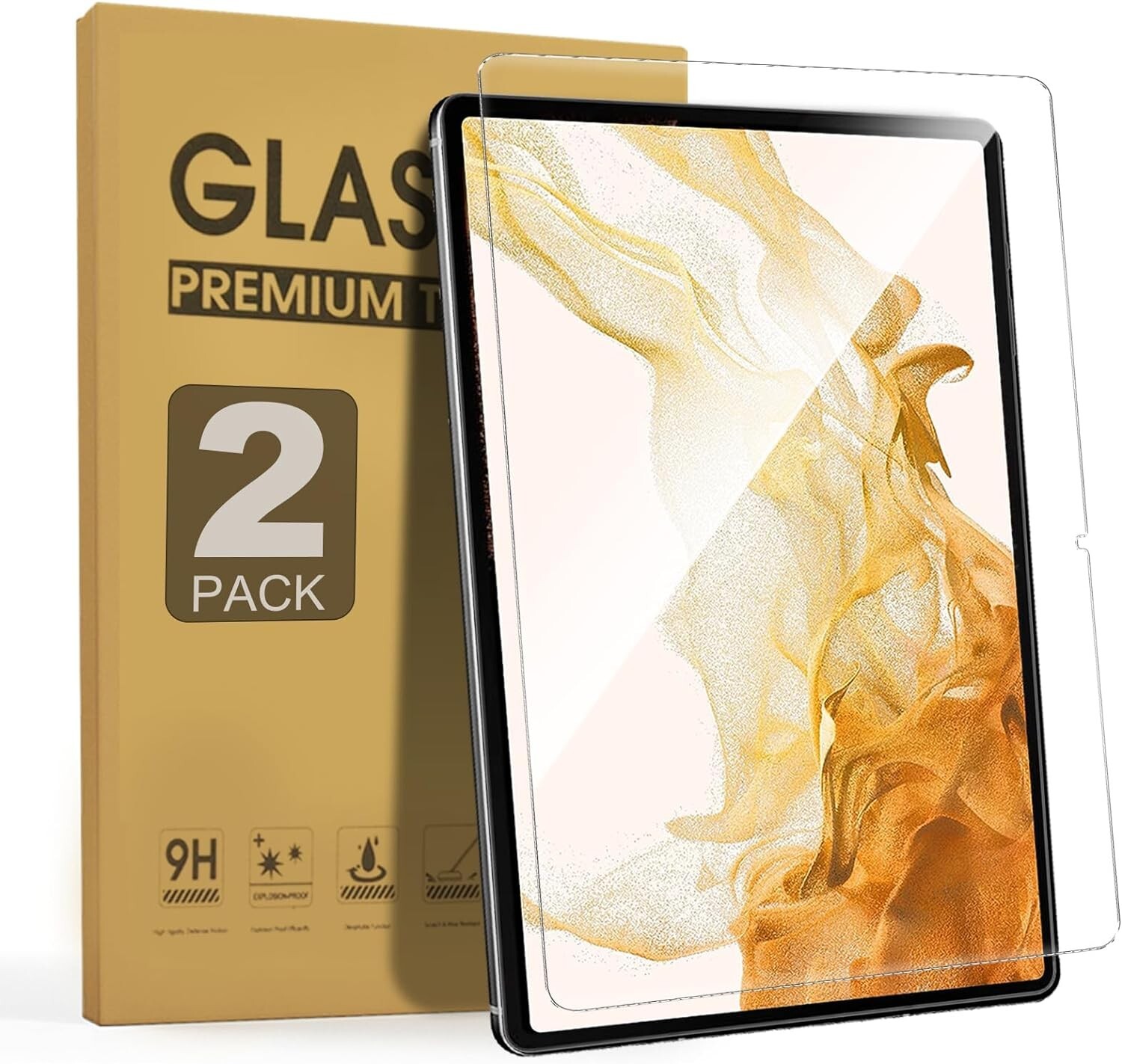 2PCS Glass Screen Protector for Samsung Galaxy Tab S11 Ultra/ S10 Ultra/S9 Ultra