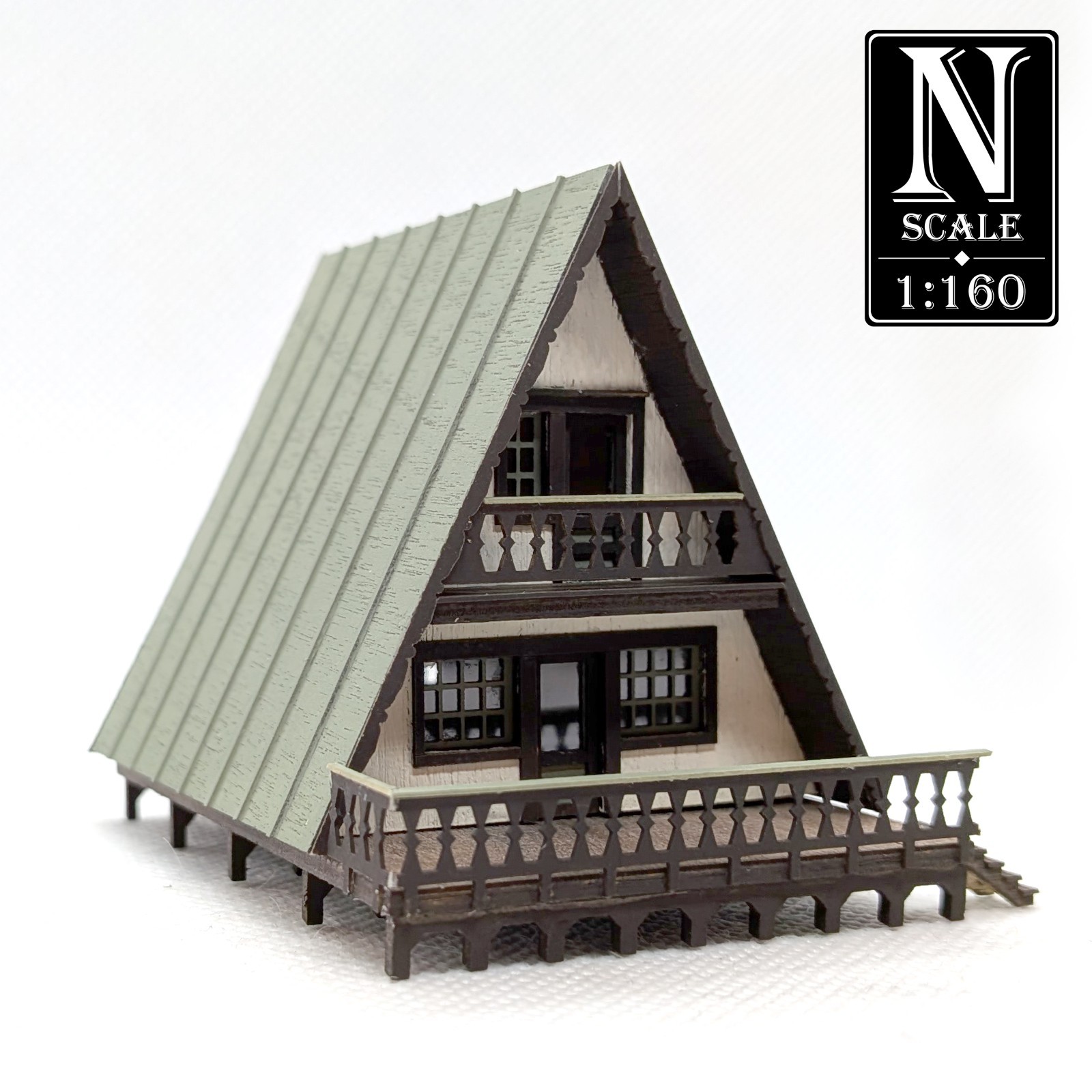 1:160 N Scale - A-Frame House Kit - Pacific Northwest Miniatures