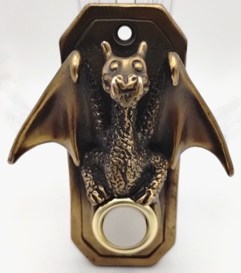 Dragon Doorbell Cover  B. Honeck Handmade Cast Bronze Signed Numbered 25/100