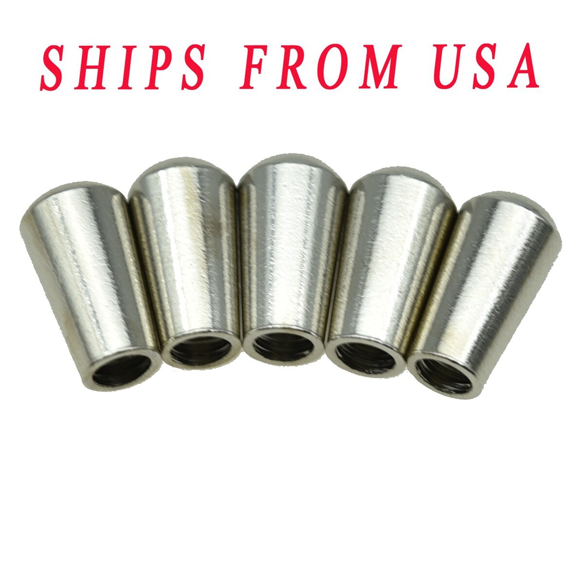 5x KAISH SAE 8-32 Metal Toggle Switch Tip Cap Fits Gibson/Switchcraft Nicke