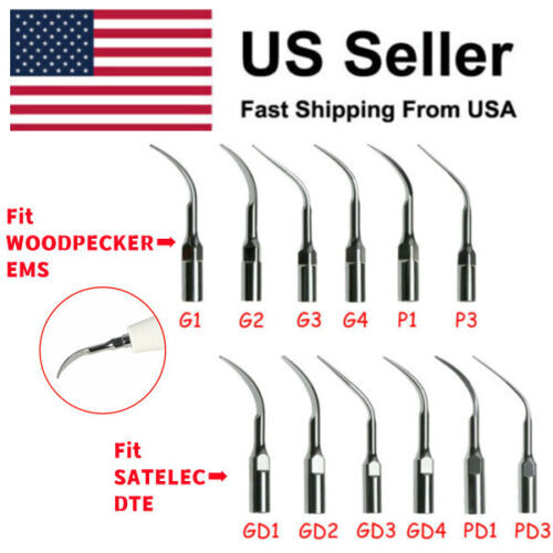 Dental Ultrasonic Scaling Perio Tips fit Woodpecker EMS DTE SATELEC Handpiece mx