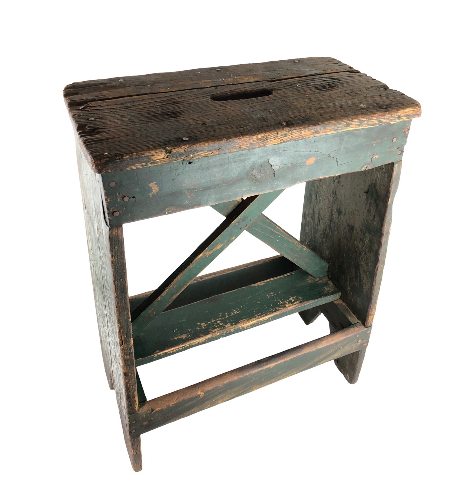 Vintage Farmhouse Shop Step Stool Portable Multipurpose Table