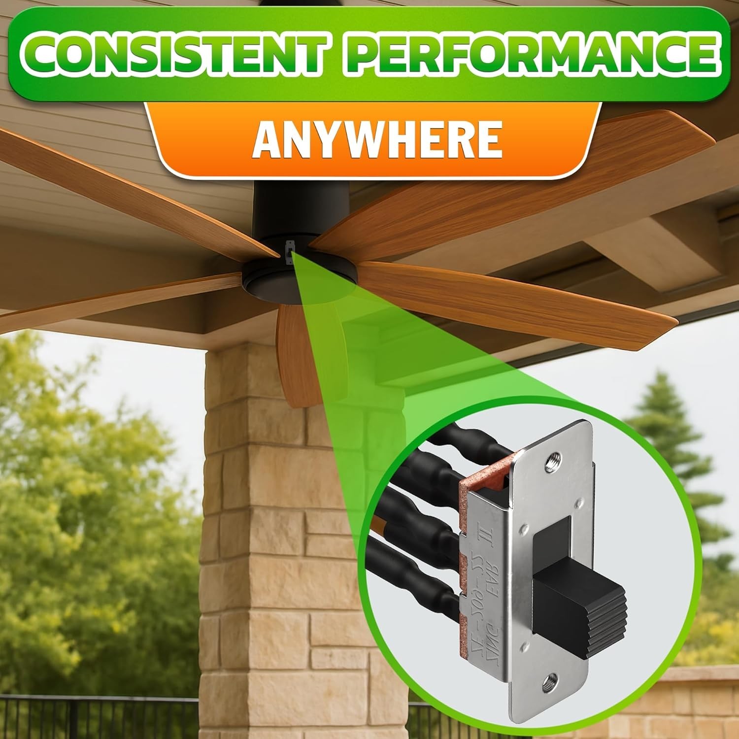Quality 6-Pin Ceiling Fan Reverse Switch - Easy Forward/Reverse Control