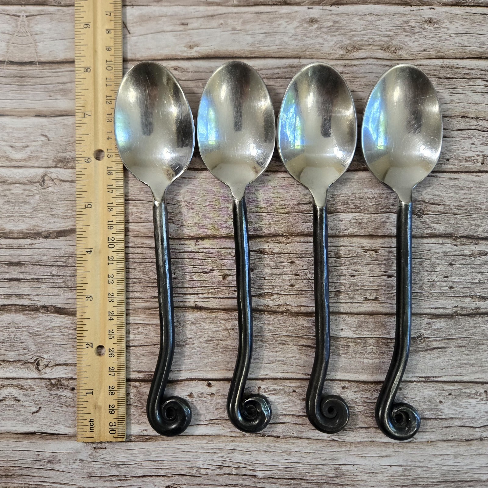 4 Piece GS Gourmet Settings 18/10 Stainless Tablespoons Treble Clef Pattern