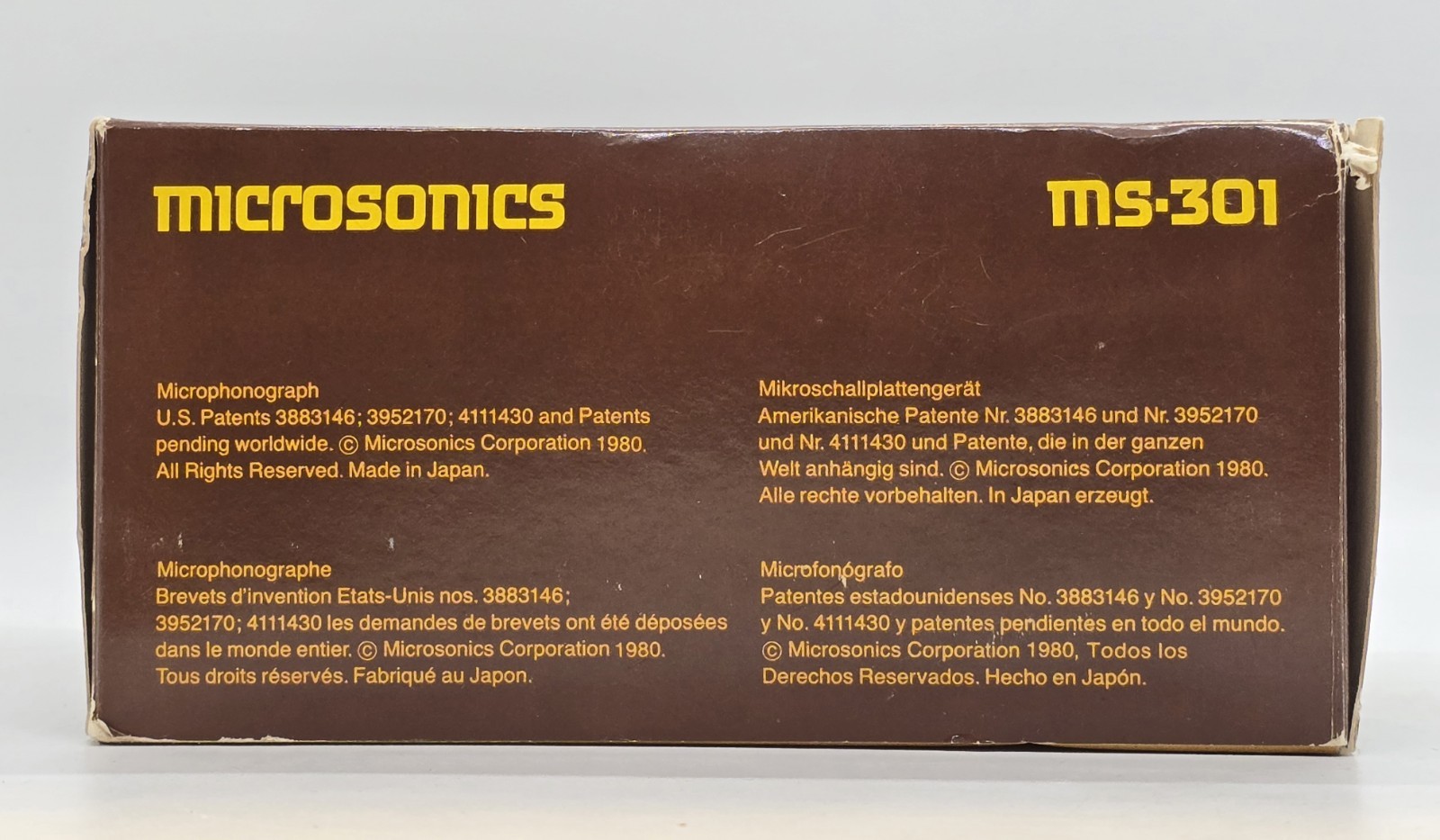 Microsonics MS-301 Mini Player Vintage Microphonograph NOS