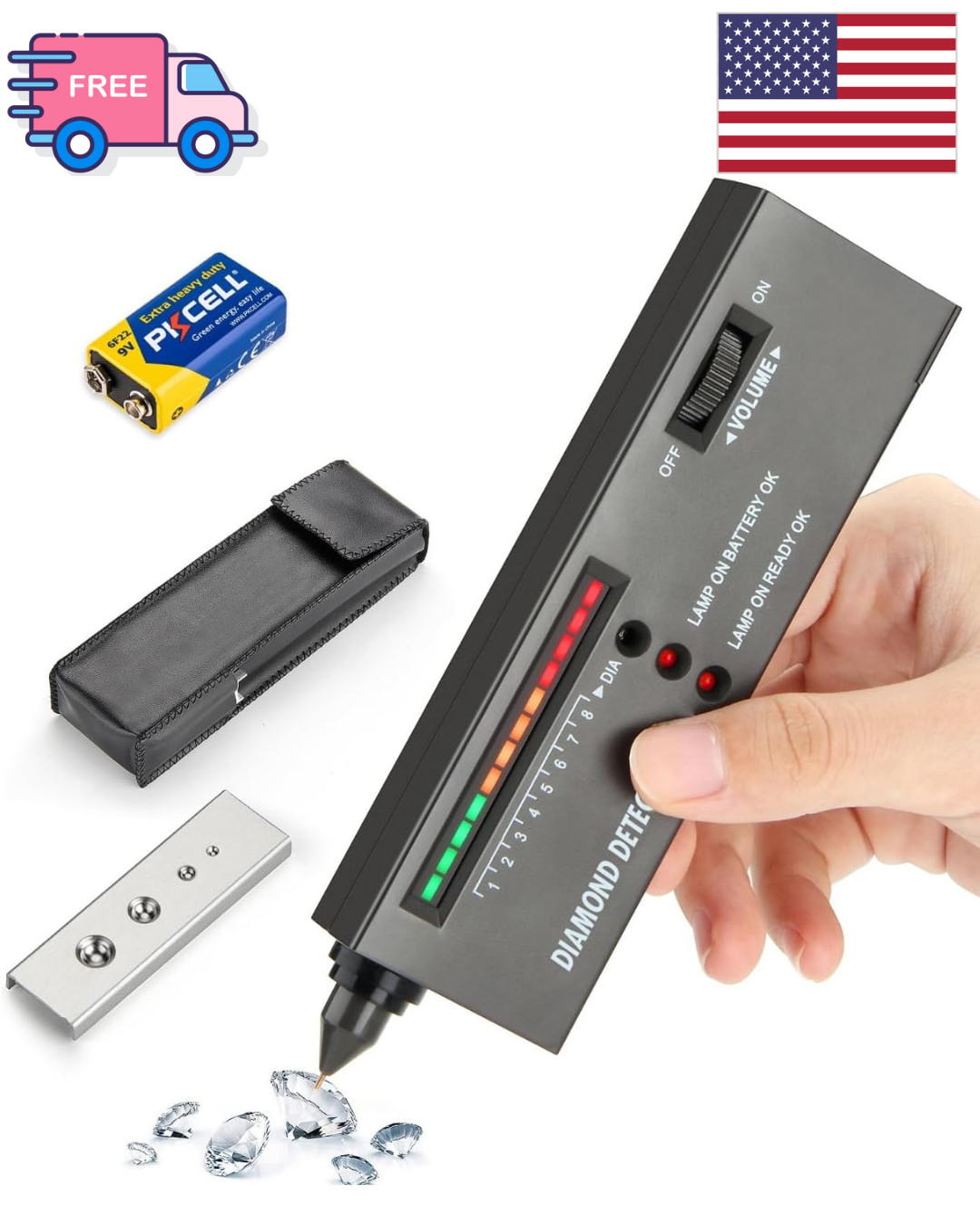 High Accuracy Gold Silver Test Kit Diamond Tester Precious Metal Testing Kit NEW