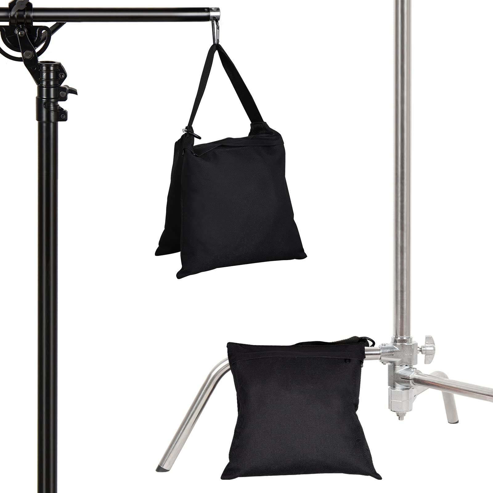Aimosen 4 Packs Sandbags Weight Bags for Light Stand Photography 4PCS, Black