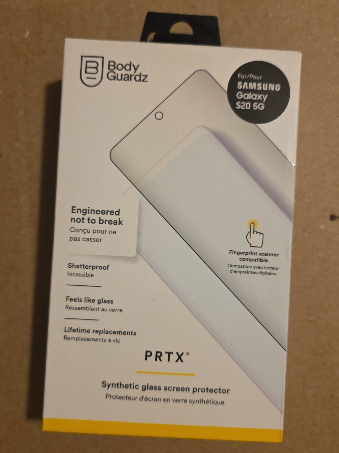 BodyGuardz PRTX Synthetic Glass Screen Protector - Samsung Galaxy S20 5G