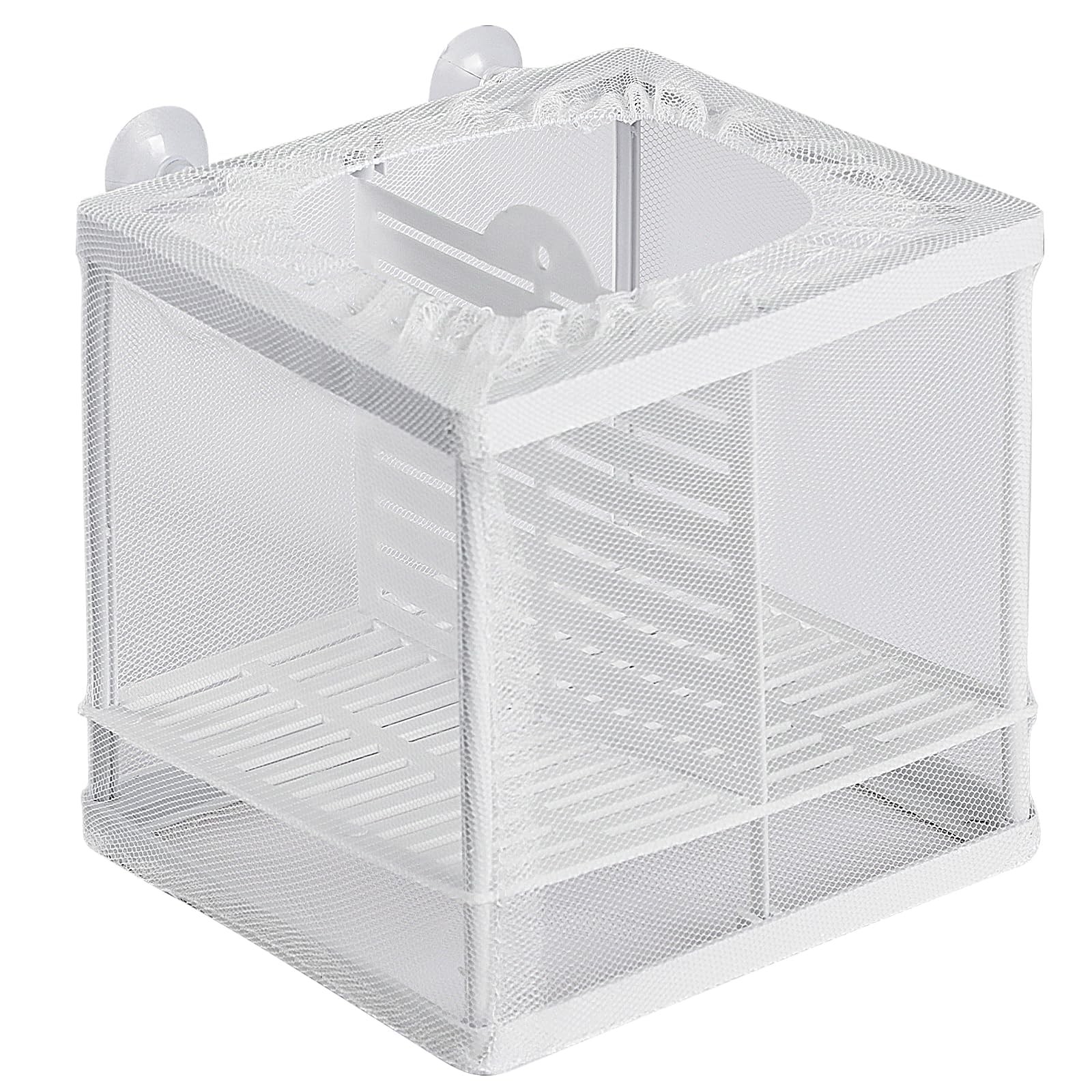 Pawfly Fish Tank Breeder Net Aquarium Box with Small, White
