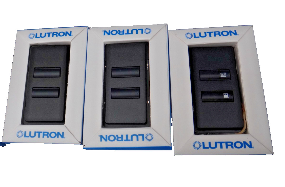 Lutron Architectural Button Kit RKAW2BSIBLE Replacement Keypad Black Lot Of 3