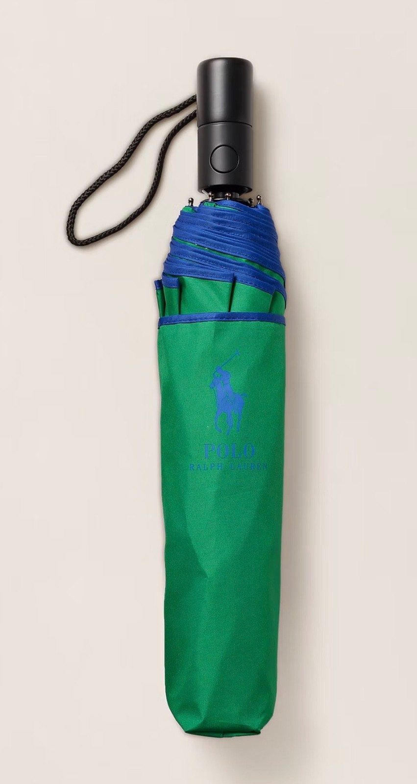 NEW POLO Ralph Lauren BIG PONY POLO LOGO 36” Automatic Umbrella - GREEN