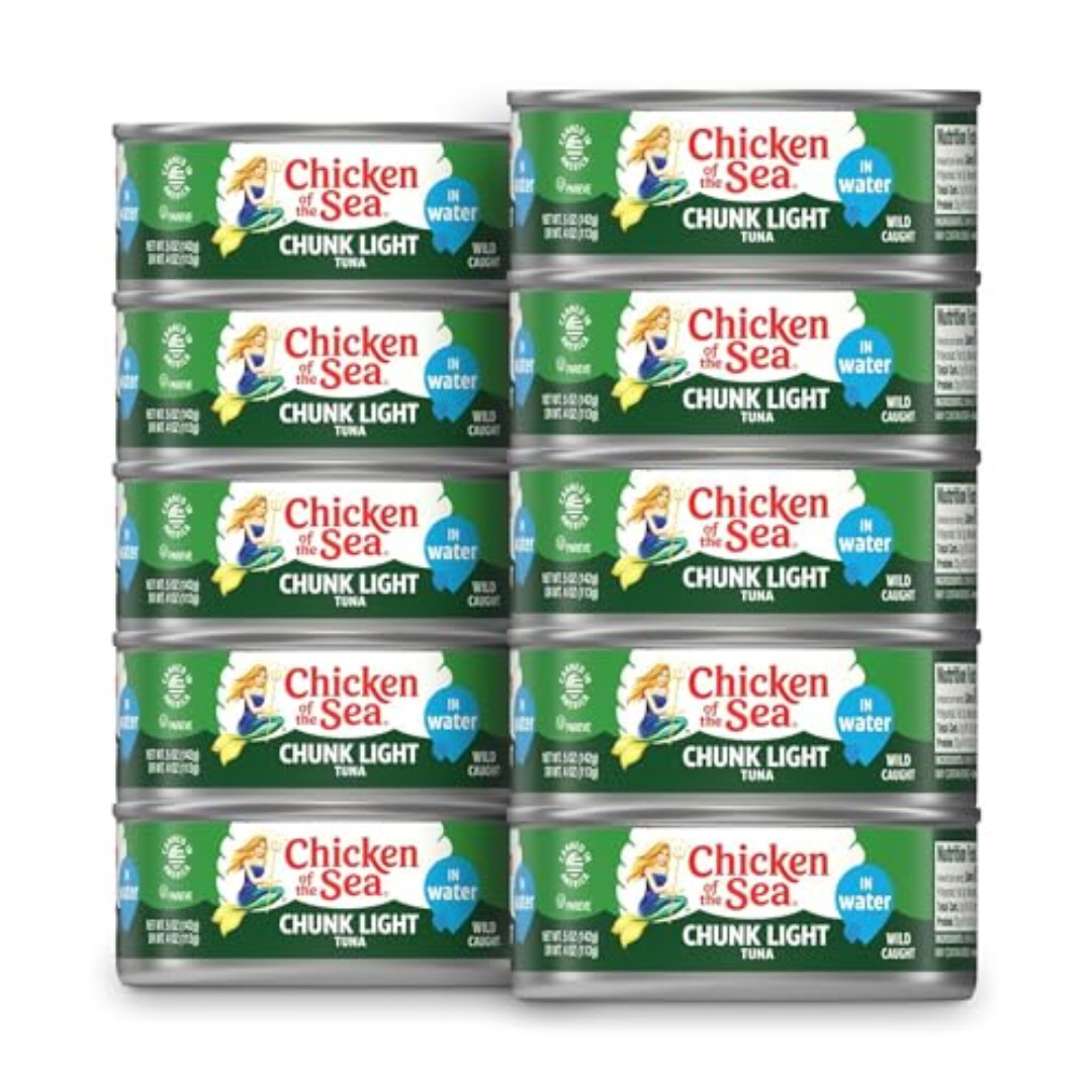 Chicken of the Sea Chunk Light Tuna in Water 5 oz. Can Pack of 10