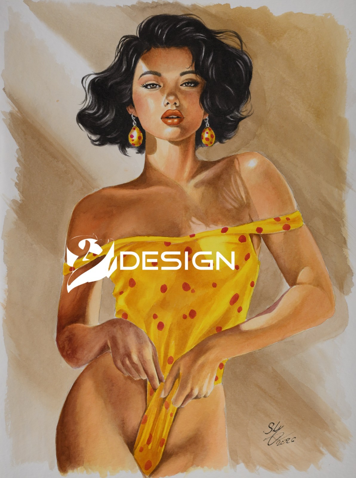 PRINT OF THE ORIGINAL *** PIN UP ART by SLY *** # 11650 *** Limited 10 Edition