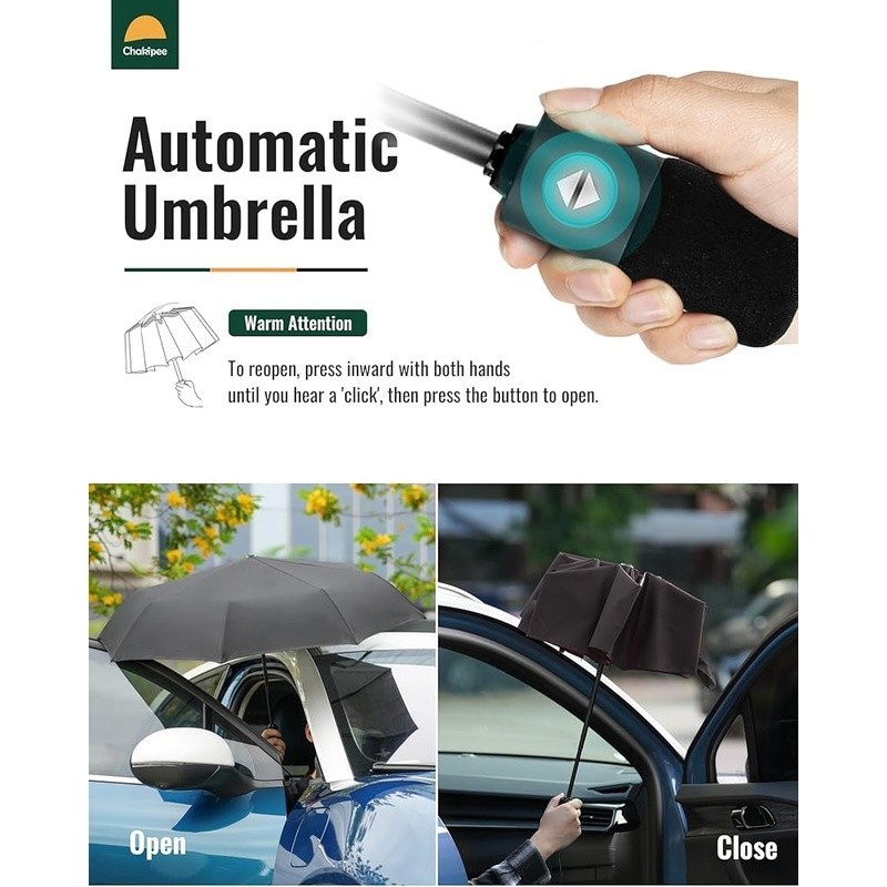 Compact Windproof Travel Umbrella Automatic Waterproof Durable Lightweight New