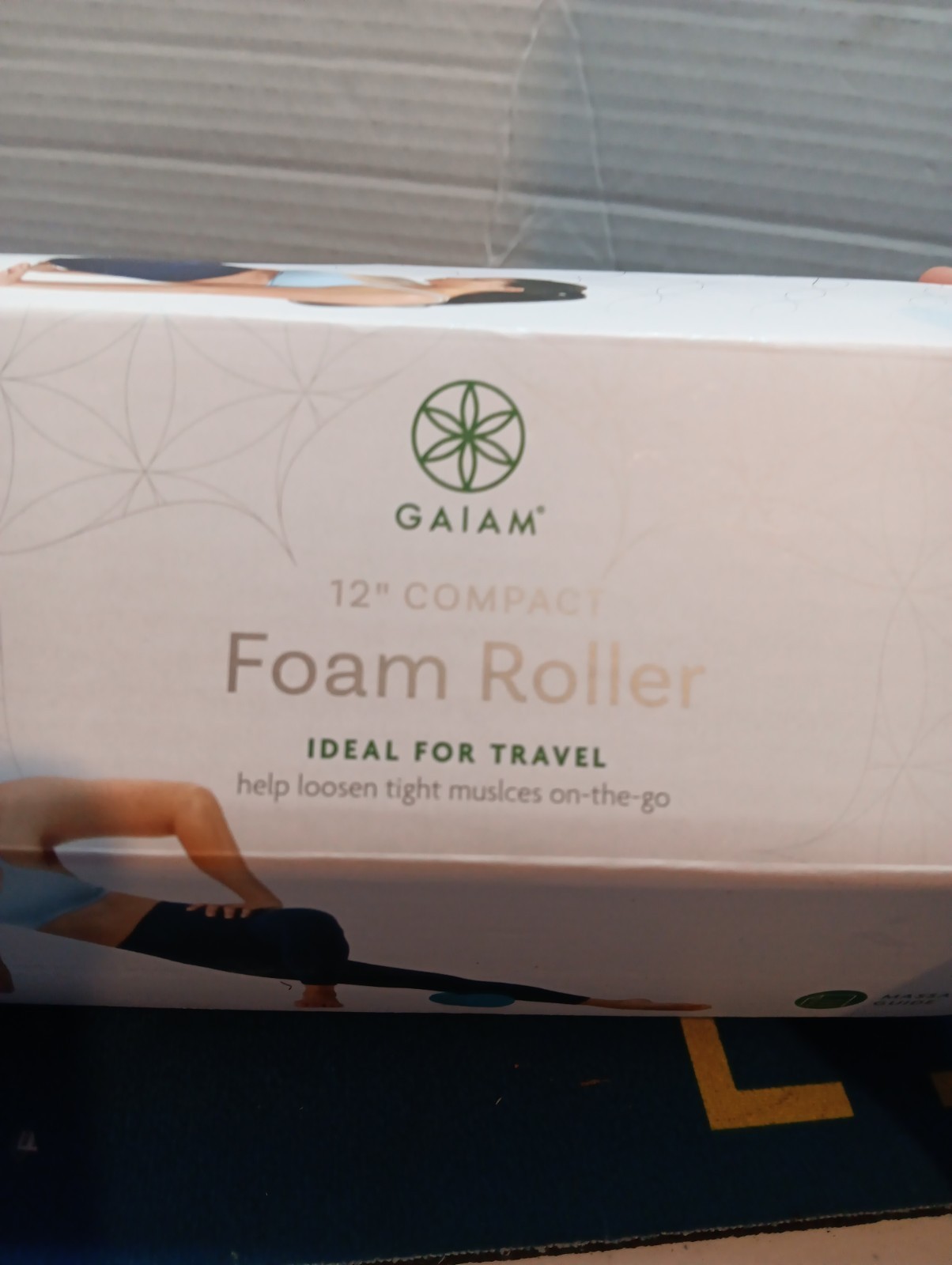 Gaiam Restore Foam Roller Compact 12" Foam - Textured Teal Blue