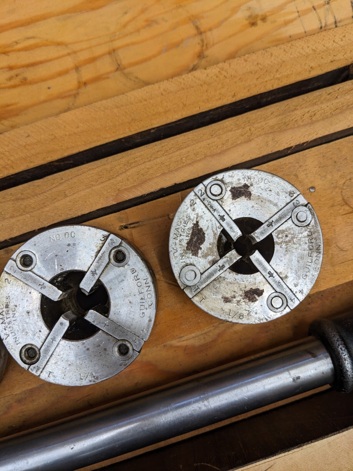 Vtg V Mac Pipe Drophead Threader Die Set Guilford CT