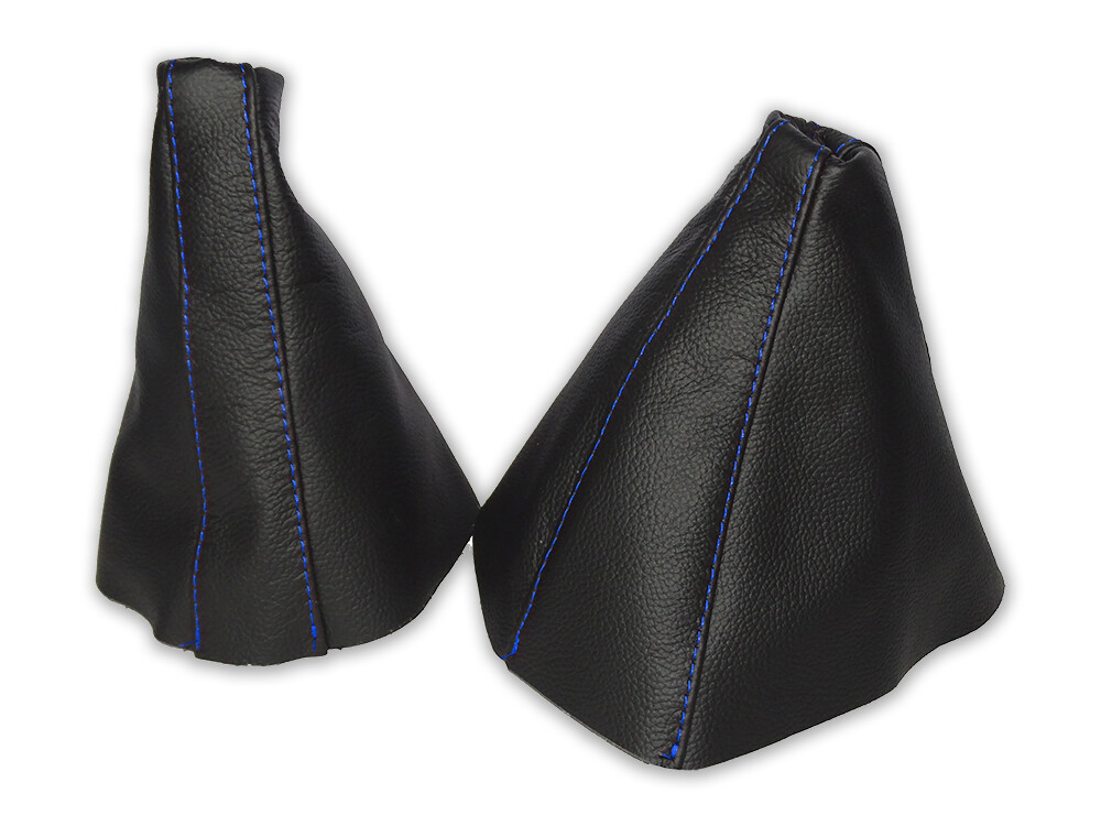Gear Handbrake Boot For Bmw E39 Series 5 1995-2004 Leather Blue Stitching