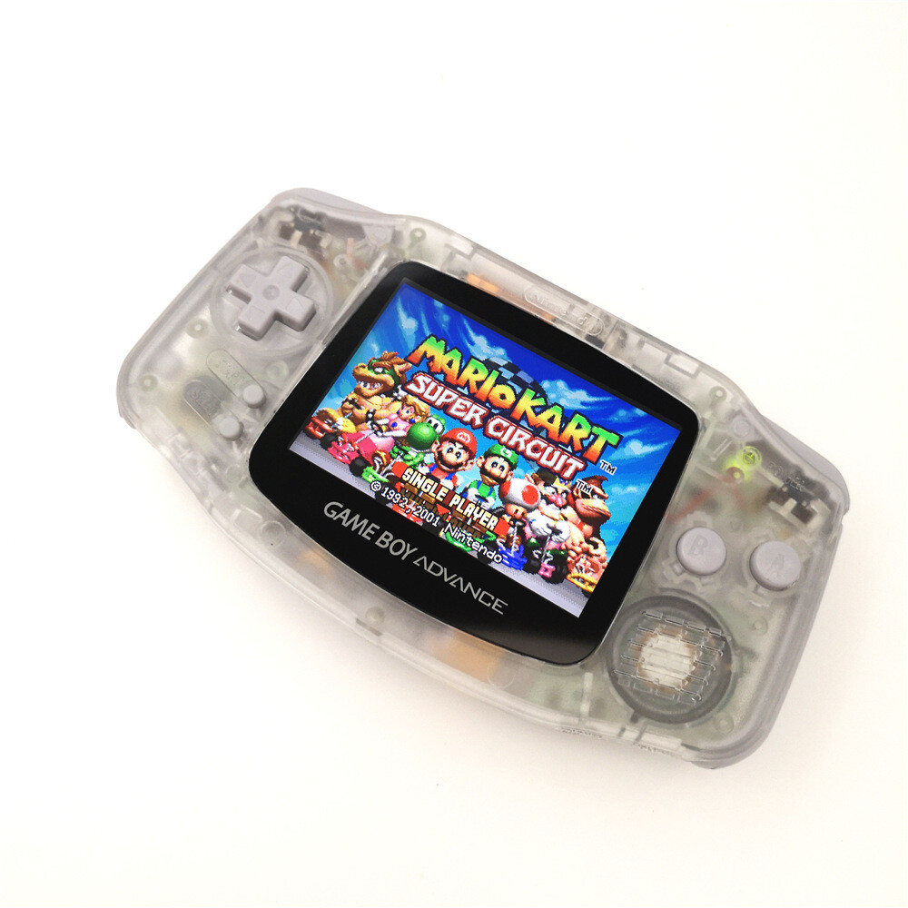 Game Boy Advance Console with iPS Backlight Backlit LCD Console - Clear White