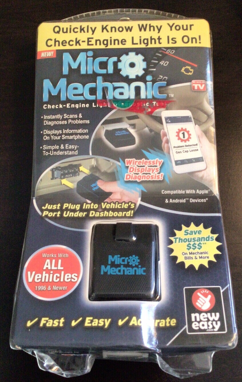 NEW Micro Mechanic Portable Check Engine Car Code Reader Diagnostic Tool Scanner