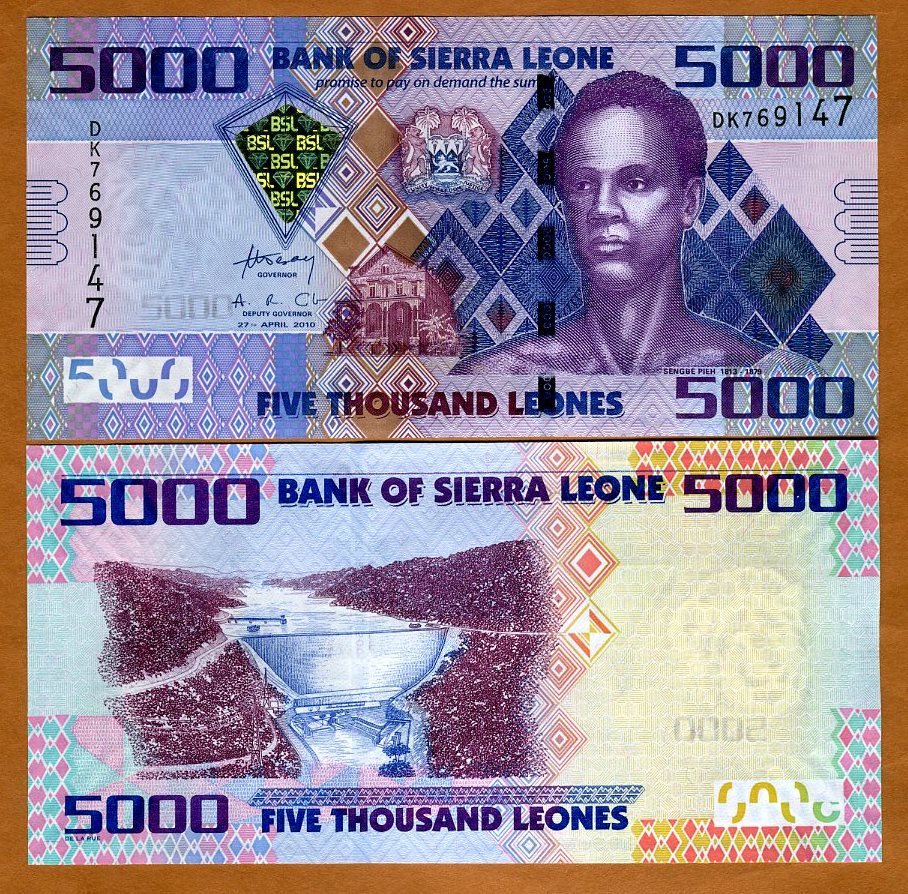 Sierra Leone, 5000 (5,000) Leones, 2010, P-32, UNC
