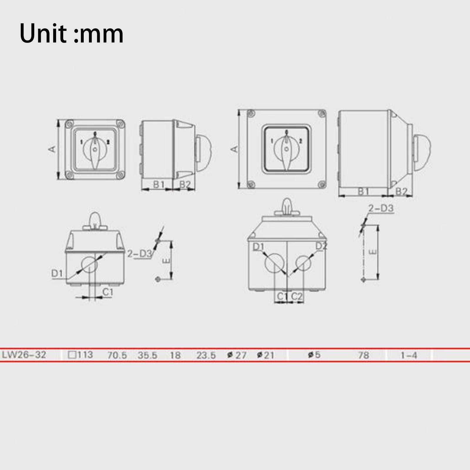 Rotary Selector Switch Latching Switch Transfer Switch