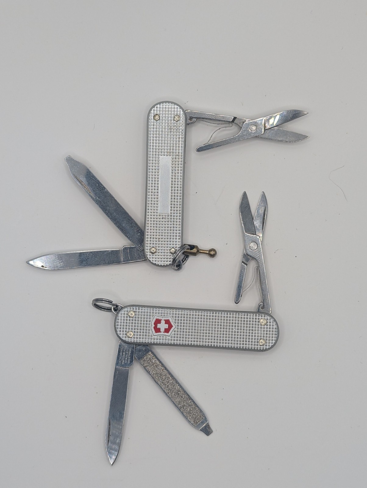 Victorinox 58mm Alox Silver Classic SD Swiss Army Knife SAK Aluminum Oxide Metal