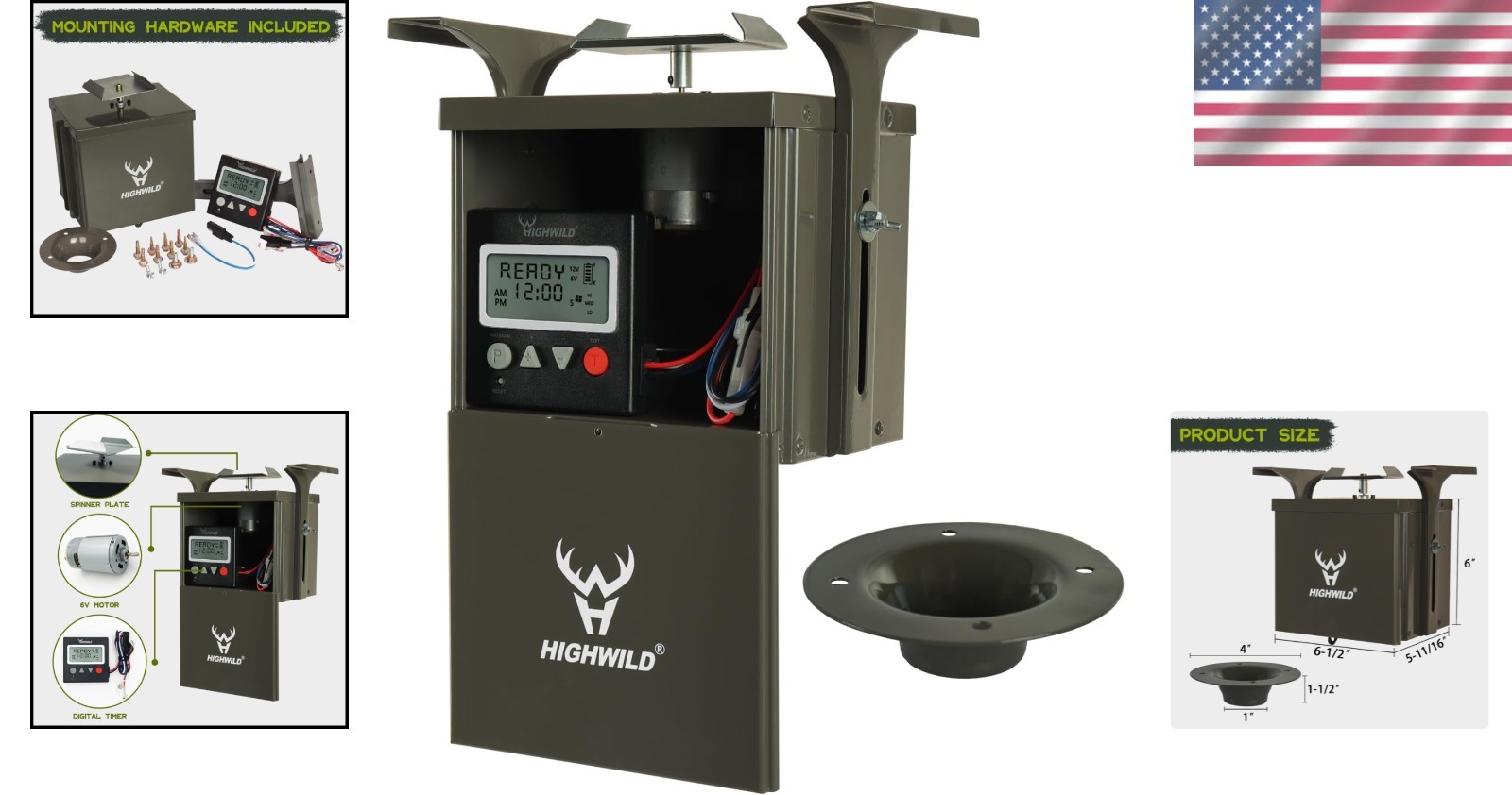 6-Volt Digital Power Control Unit for Weatherproof Deer Feeding Efficiency