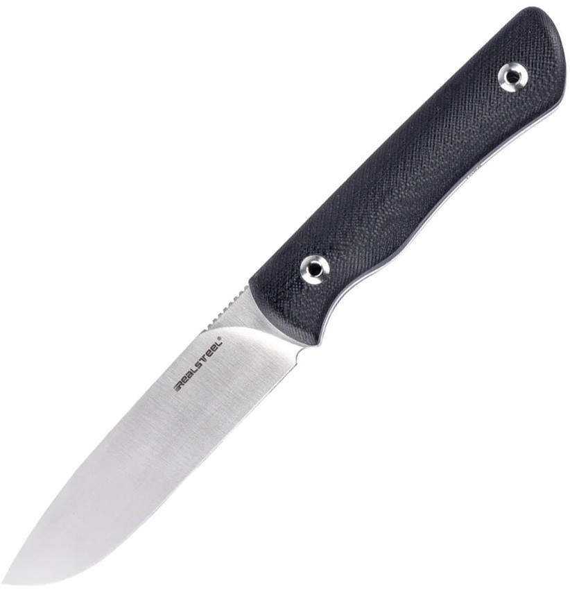Real Steel Bushcraft Plus II Flat Black G10 14C28N Fixed Blade Knife 3721F