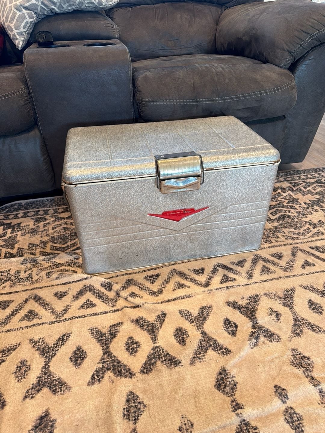 Vintage 1950s Poloron Thermaster Aluminum Ice Chest Cooler