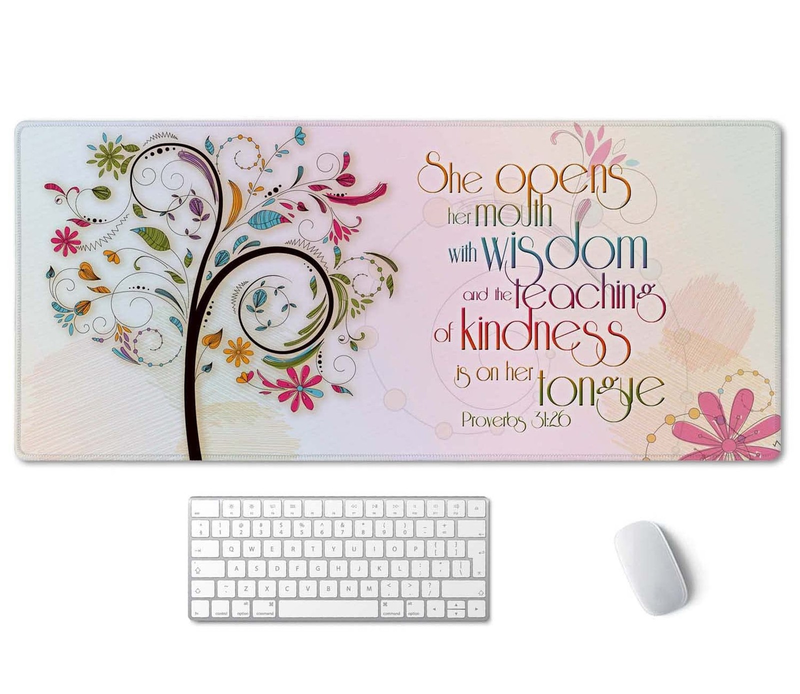SSOIU Inspirational Christian Bible Verse Proberbs Quotes Extended Gaming Mou...