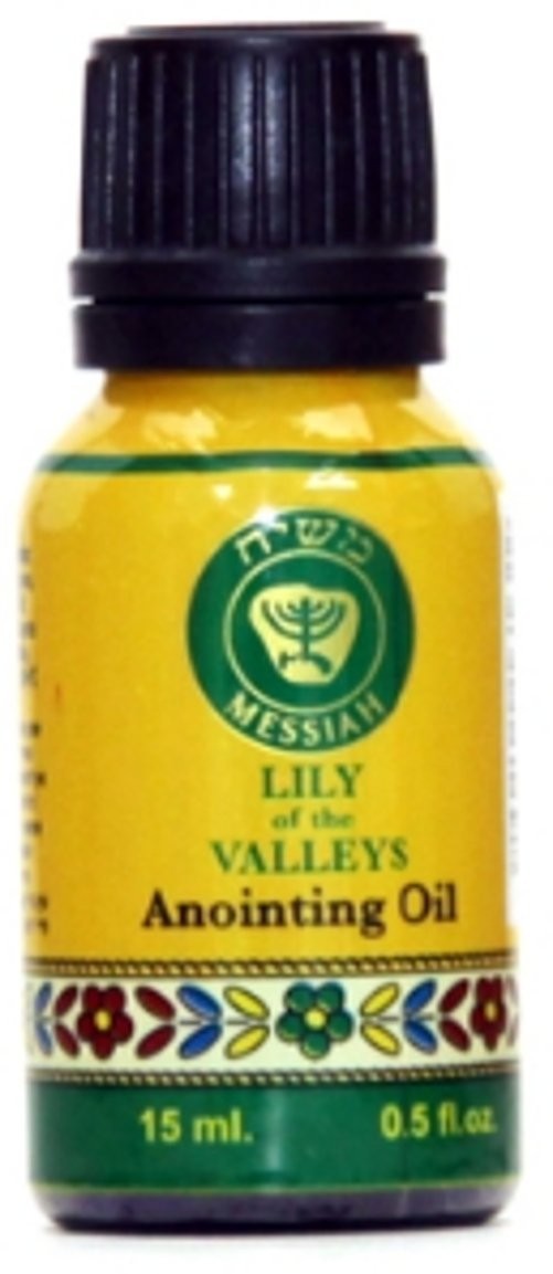 Lily of the Valleys anointing Oil by Ein Gedi - Cobalt blue glass bottle 0.5 oz.