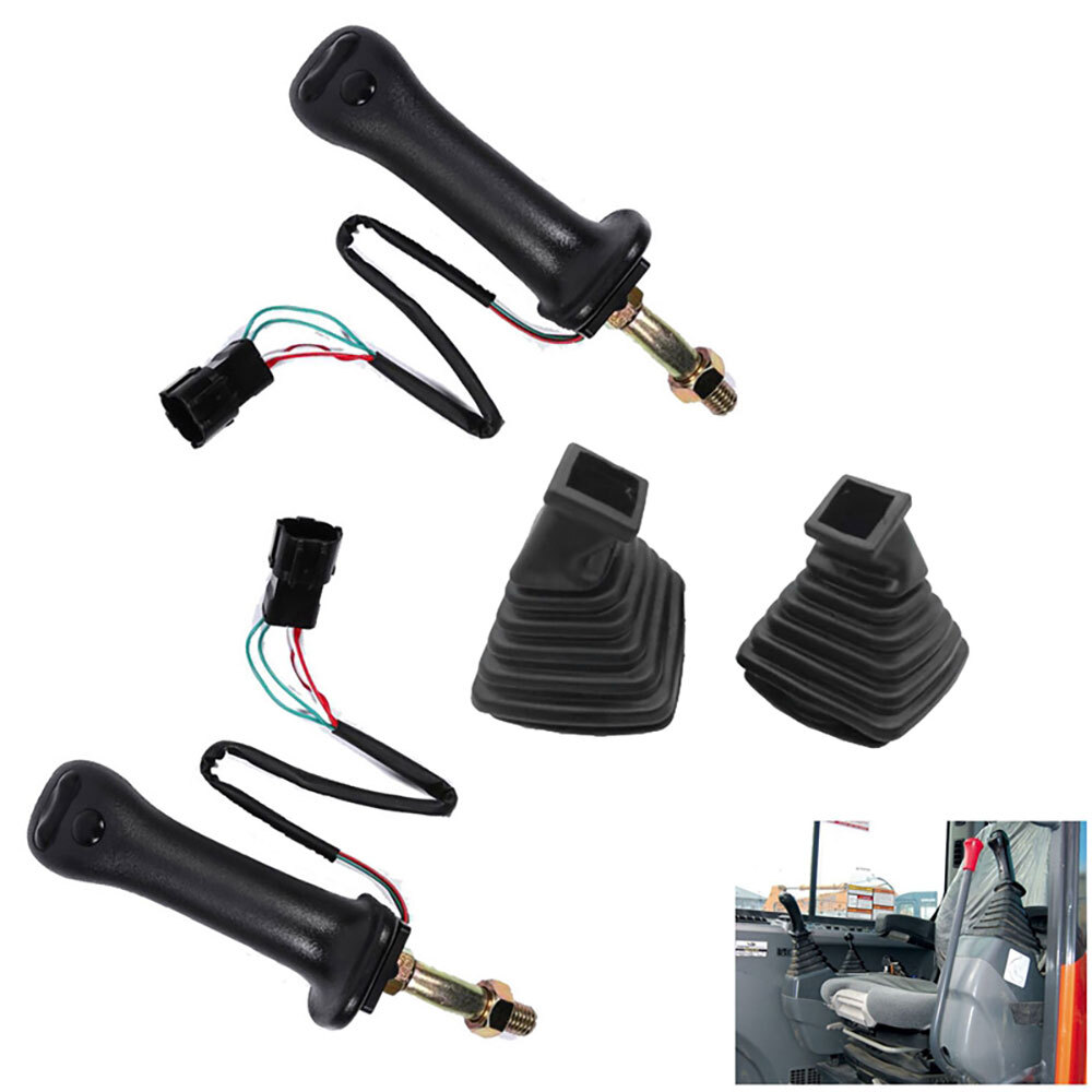 3Buttons Excavator Joystick Assy Handle Gears with Dust Cover For Daewoo DoosR2^