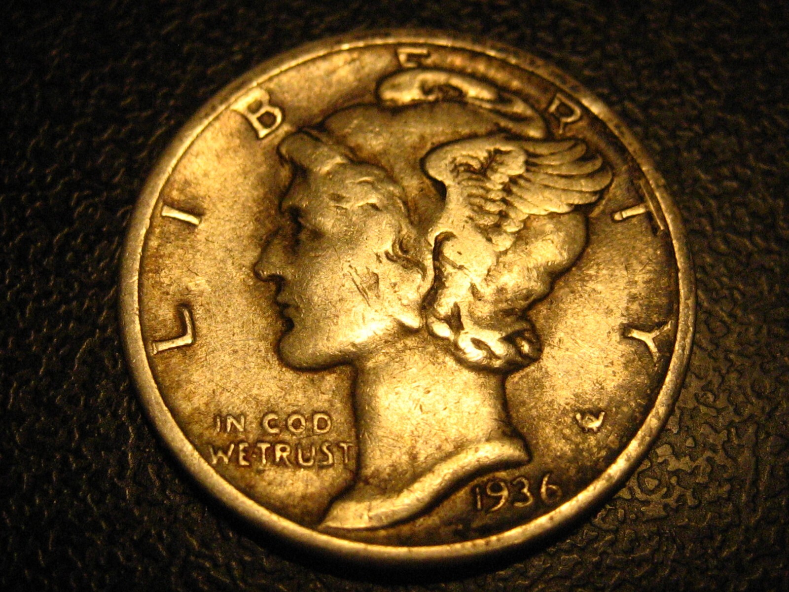 1936-D 90% Silver Mercury Head Dime VF          ^^^^^