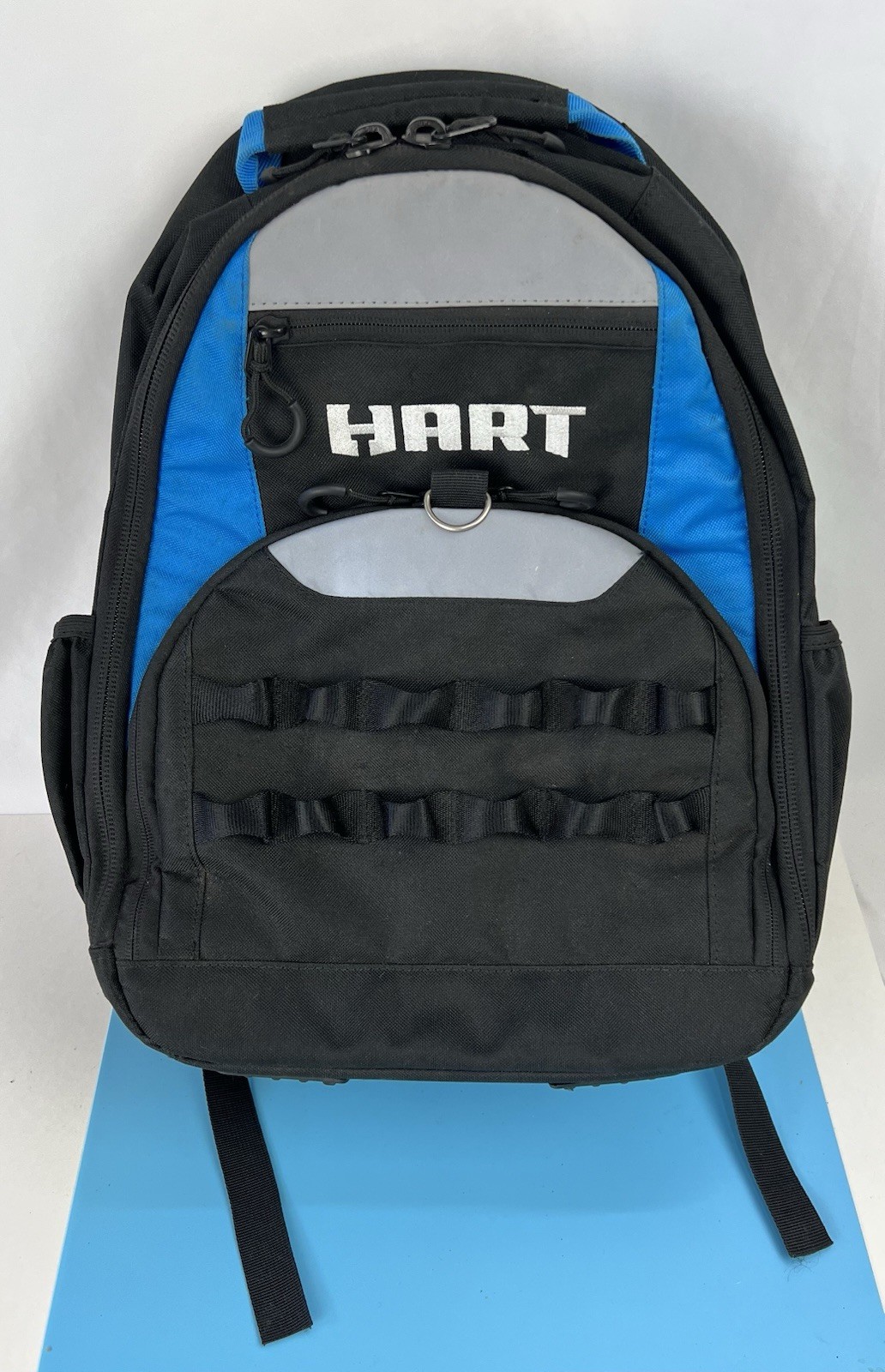 HART HSSB1 Tool Backpack Black/Blue/Gray Polyester Zip Closure