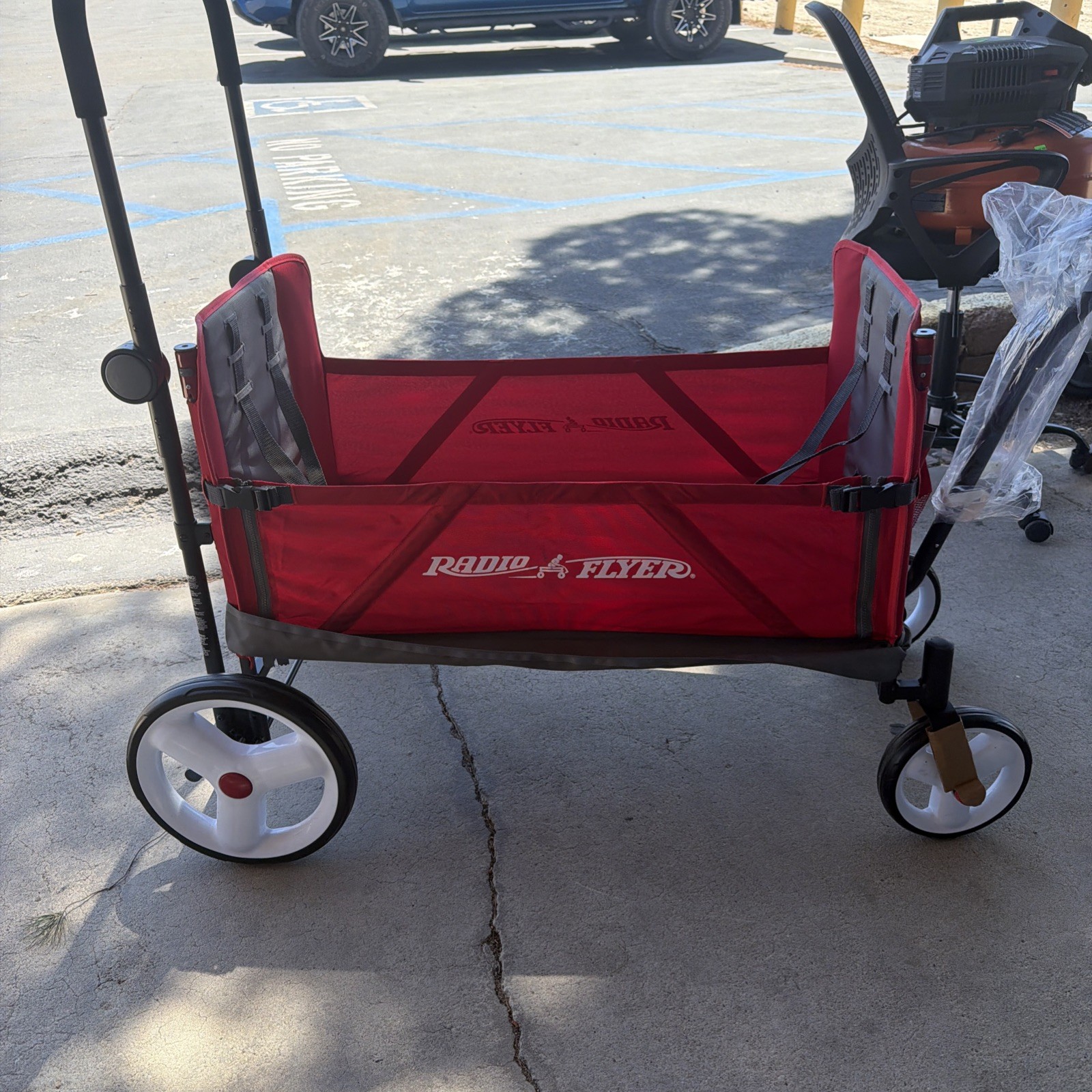 Radio Flyer Convertible Stroll 'N Wagon Kid Baby Cargo Stroller *NO CANOPY*
