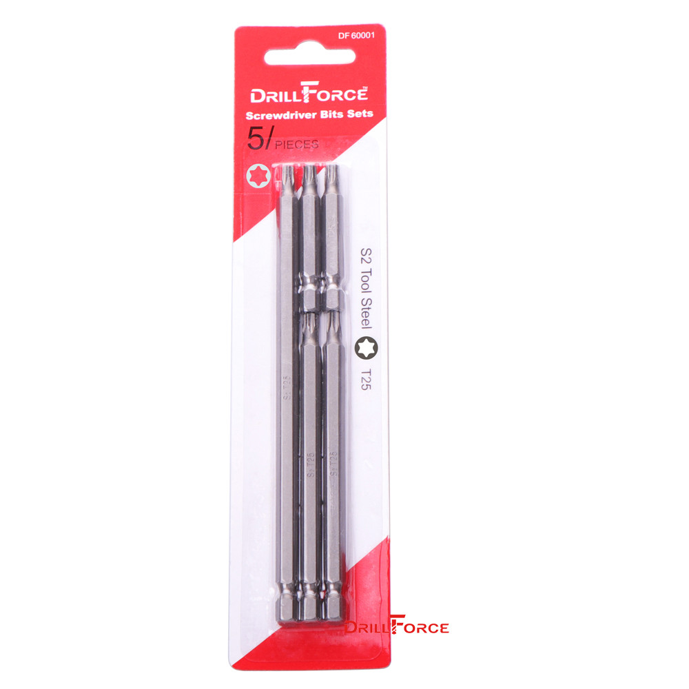 5PCS Screwdriver Bits Set Torx Phillips Square Spanner Precision Hex Repair Tool