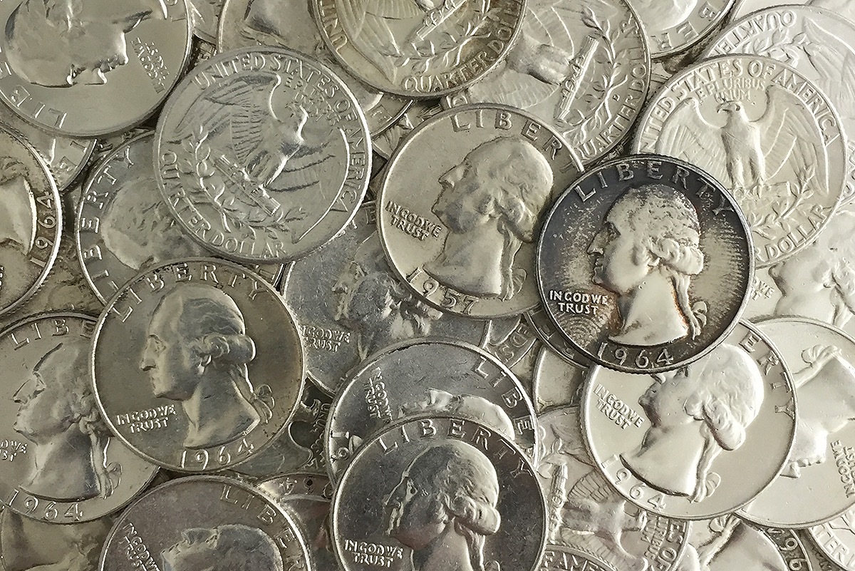 INVEST 1/2 LB  POUND 90% JUNK SILVER COINS *ALL QUARTERS* 8 OUNCES OZ   !