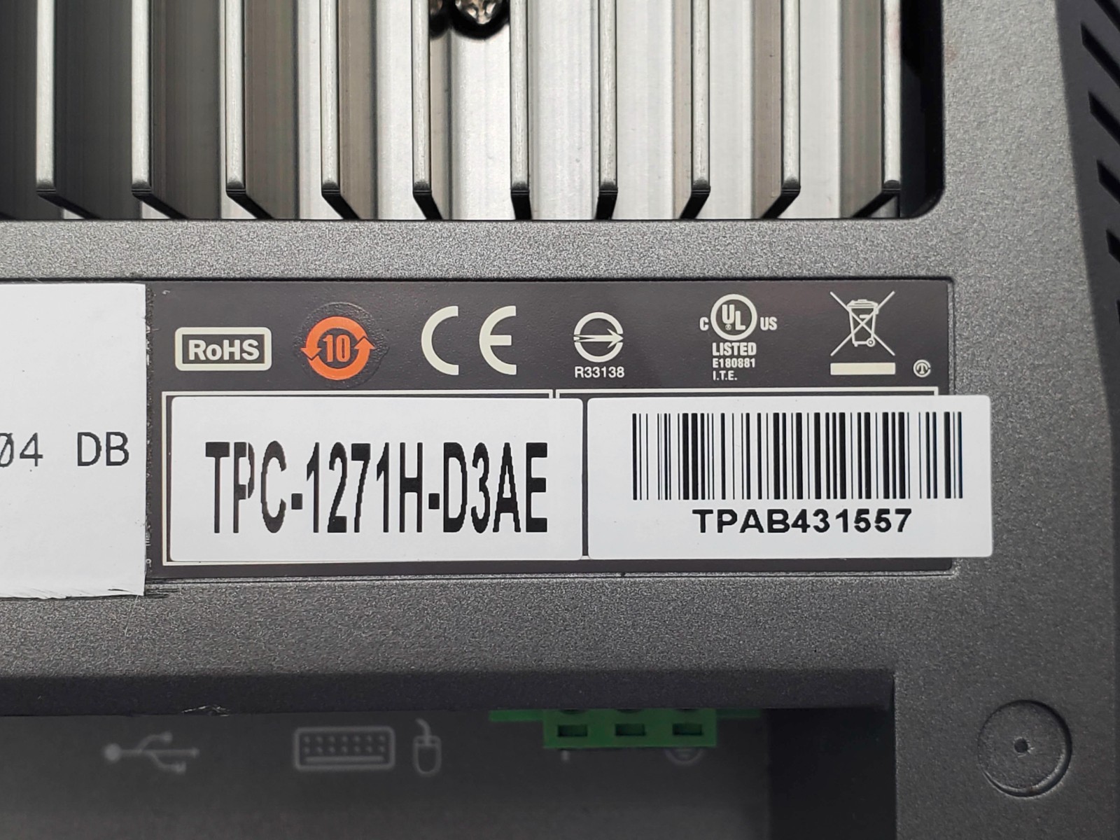 Advantech TPC-1271H-D3AE Operator Interface Panel TS-5112F