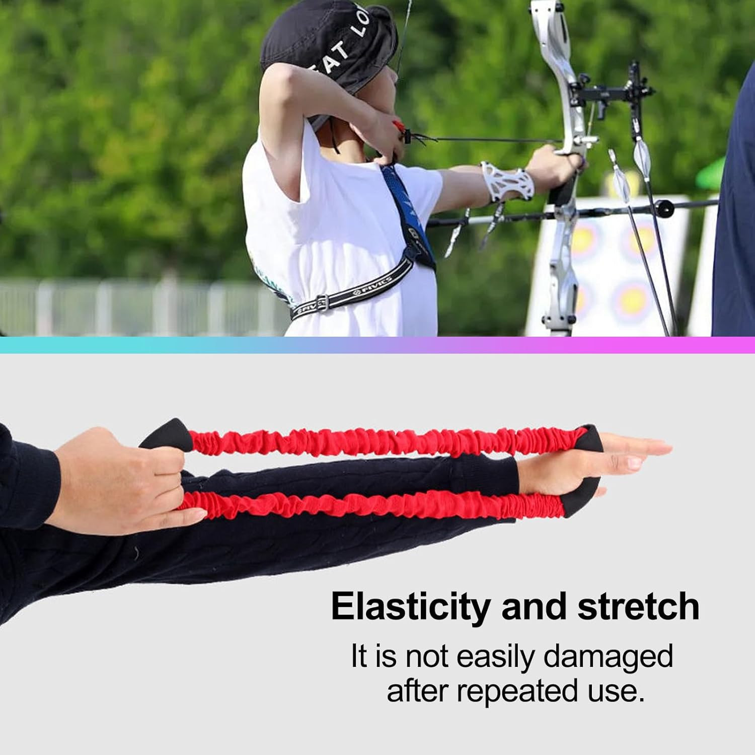 Archery Training Device Bow Trainer 25 35 45 Lbs Arm Strength Training Band Rubb