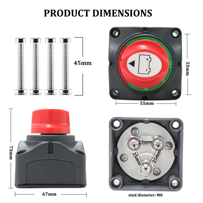 Battery Disconnect Switch Master,12V-48V Battery Shut Off Switch,....