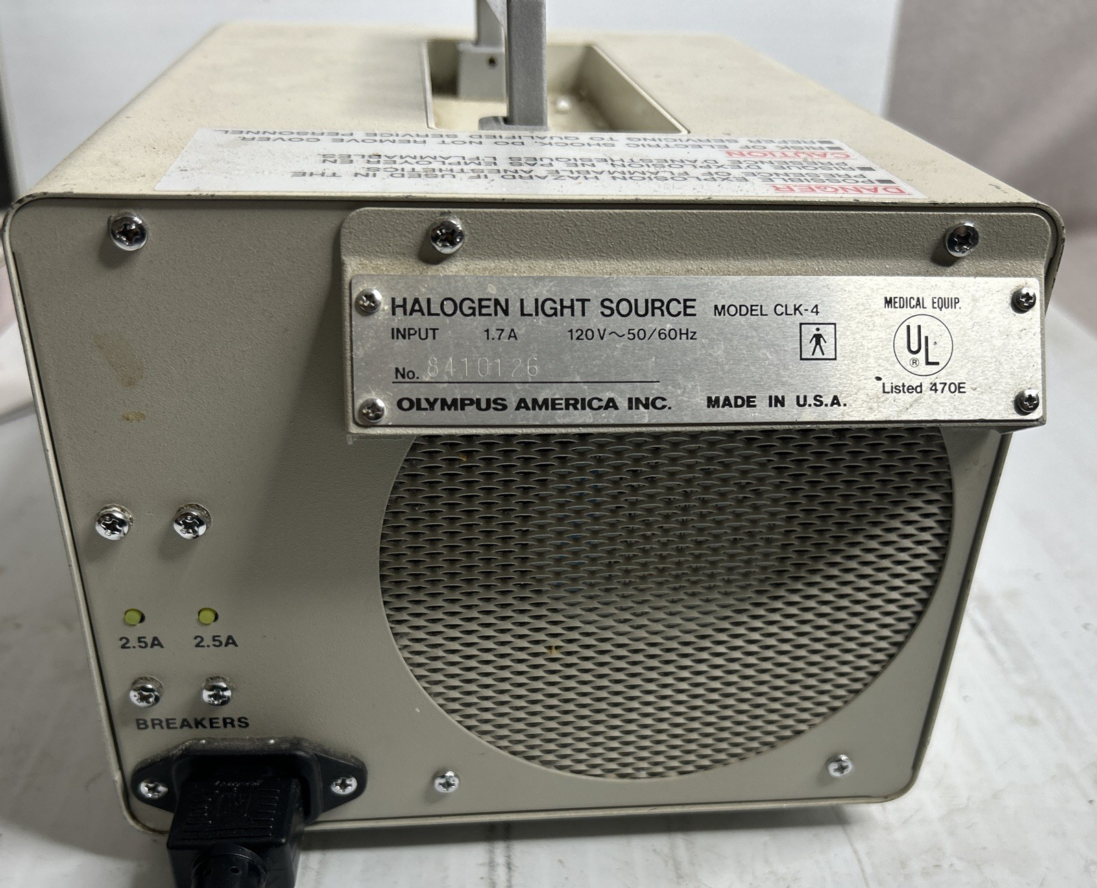 OLYMPUS CLK-4 Endoscopy Surgical Halogen Light Source Illuminator Air Feed VM
