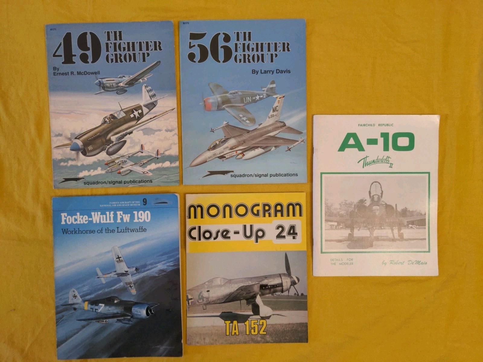 Vintage Aviation Reference Books Lot Of 5 Fairchild Republic, Squadron/Signal