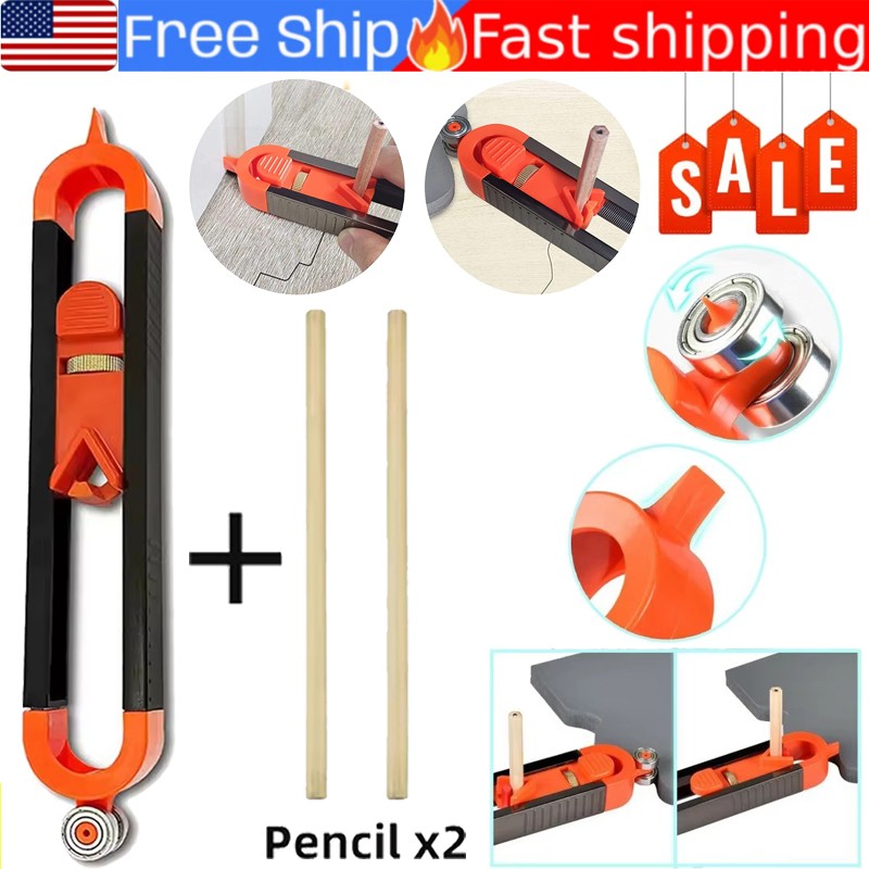 Profile Scribing Ruler Contour Gauge with Lock - Precise Scribe Tool Woodworking