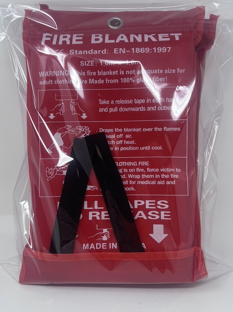 3 X FIRE BLANKET Fiberglass Emergency Home Retardant Prepared 39''x39'',LARGE