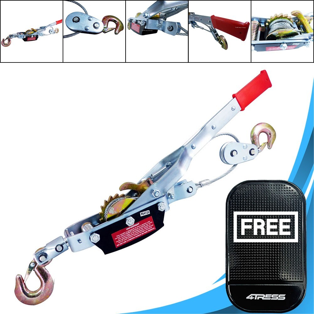 Hand Cable Puller For Car Heavy Duty Pulling Winch 4 Ton Lifting SWTOOL13+Mt