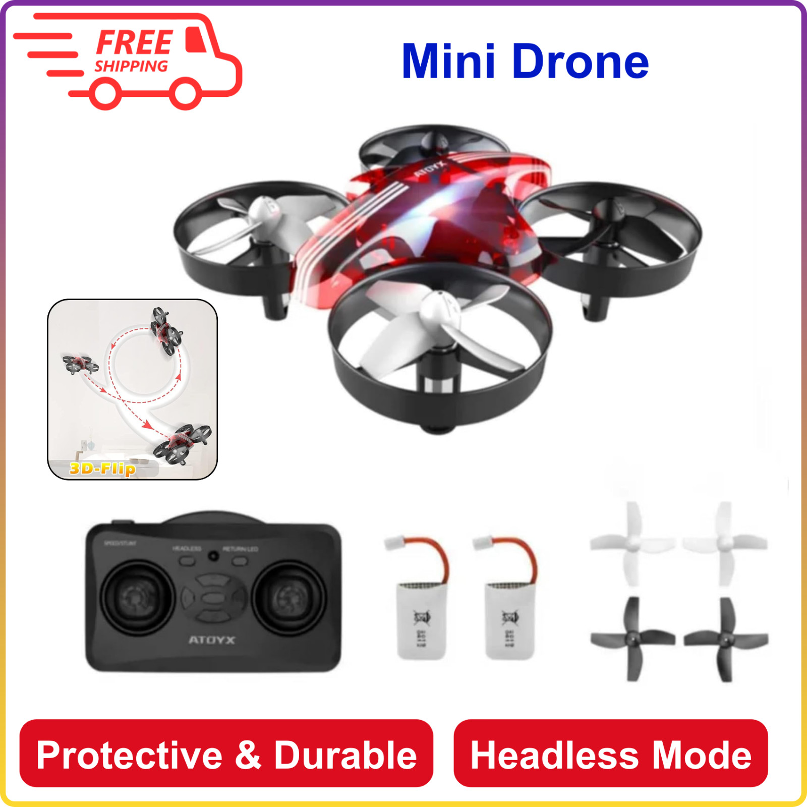 Mini Drone For Kid & Beginners, Indoor Portable Hand Operated/RC Nano Helicopter