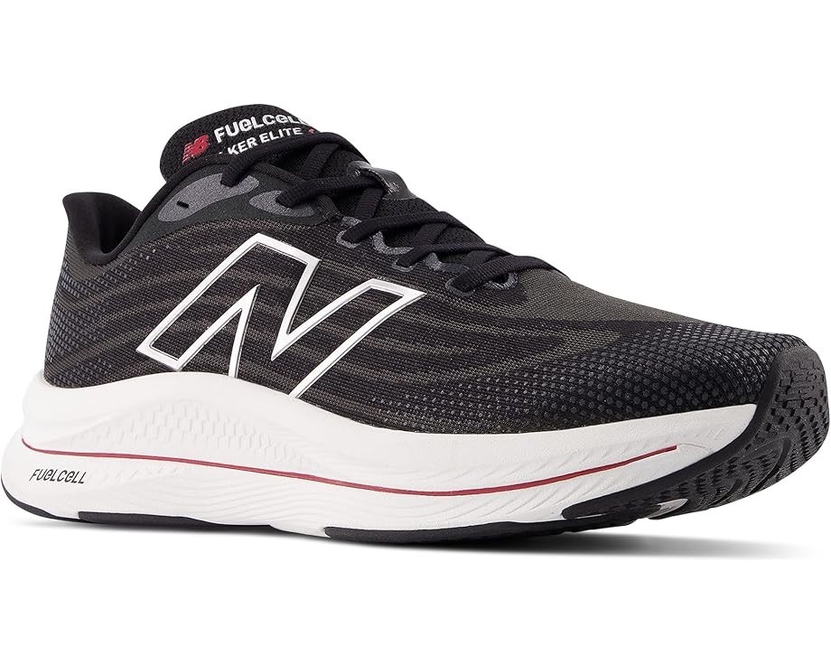 New Balance Men's SZ 18 WIDE FuelCell Walker Elite Sneakers in Black/Red