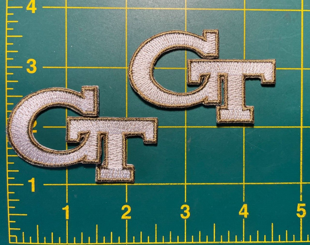 ga tech patch Georgia Tech patch gt patch GT iron or sew on 2.5" wide 2 patches