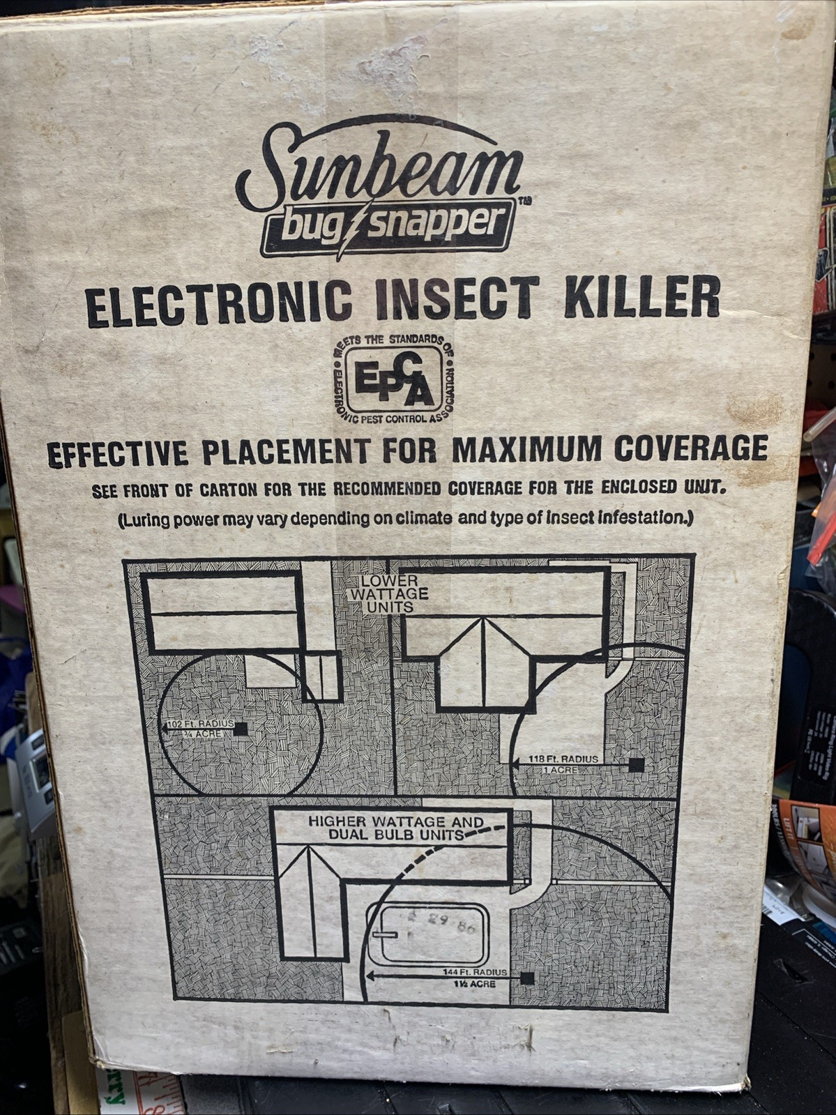 Vintage Sunbeam Bug Zapper Lantern Model 6386 (Tested) Double Bulb (Extra Bulb)