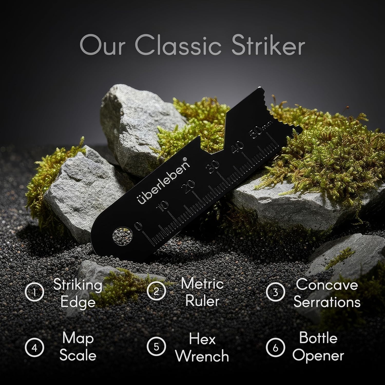 Dependable Ferro Rod Fire Starter - Compact Design with Multi-Function Striker